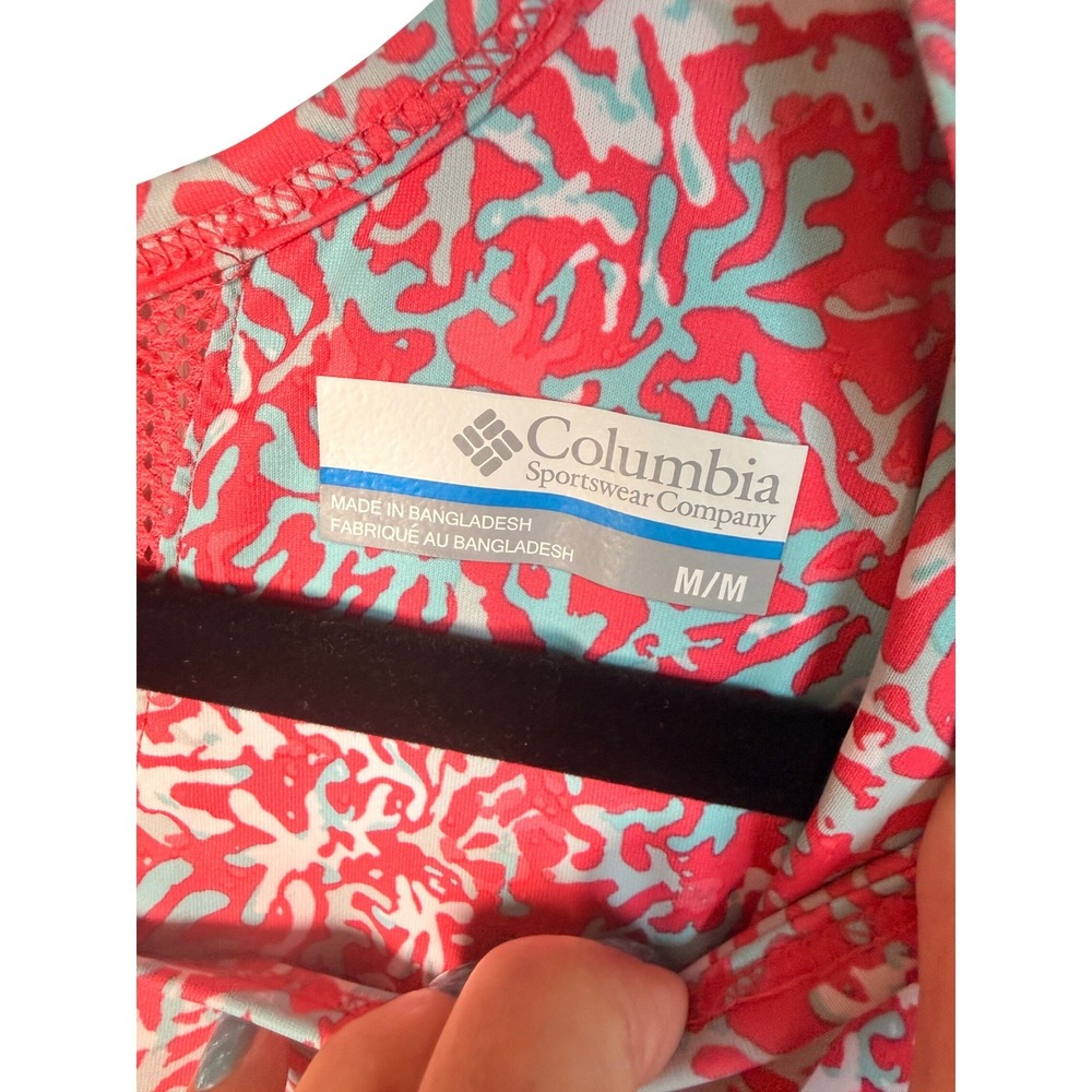 Columbia Sz M Coastal Sporty Dress Coral Athleisure Resort Fishingcore Summer - Picture 4 of 13